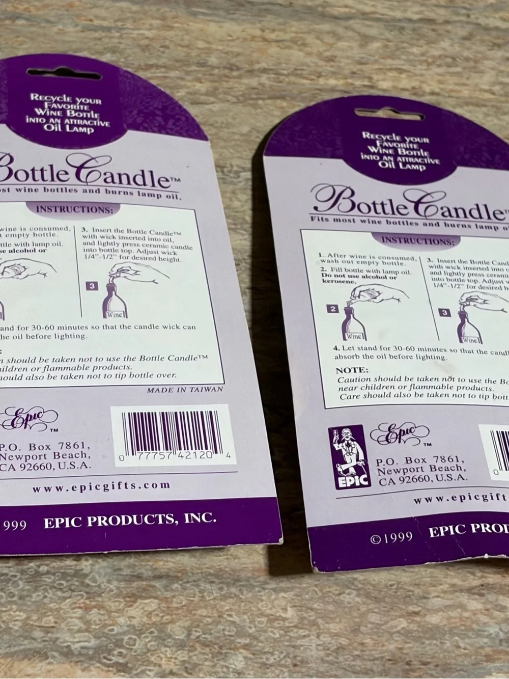 Wine Bottle Oil Lamp Wicks — Beige and White